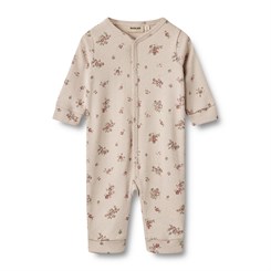 Wheat nightsuit Nikola - Pale lilac flowers